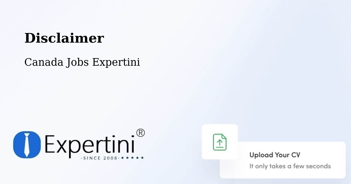 Disclaimer – Kanata - Canada Jobs Expertini